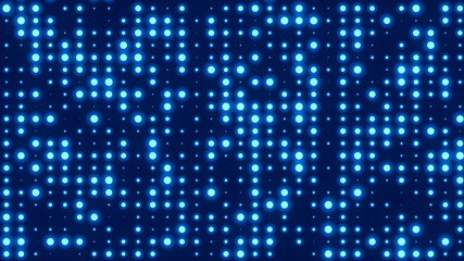 Dot  white blue pattern screen led light gradient texture background. Abstract  technology big data digital background. 3d rendering.