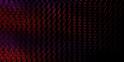 Obraz premium Dark Blue, Red vector template with esoteric signs.