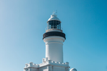 Byron lighthouse on the coast of the sea, Byron Bay, Australia