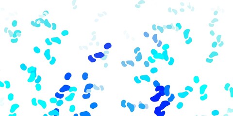 Light blue vector texture with memphis shapes.