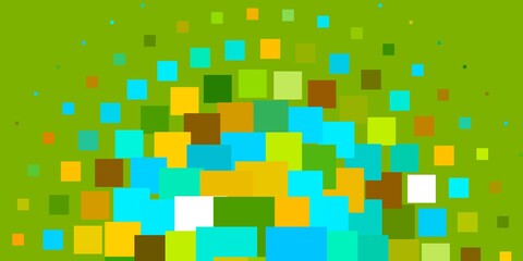 Light Blue, Yellow vector pattern in square style. Abstract gradient illustration with rectangles. Modern template for your landing page.