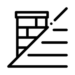 roof and chimney icon vector. roof and chimney sign. isolated contour symbol illustration