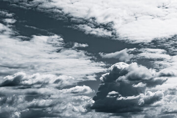 Tinted image of the evening sky