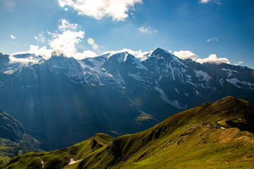 mountain landscape with clouds