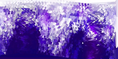 Dark purple, pink vector abstract triangle background.