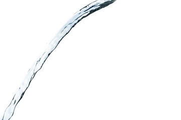 splashes, splashes, drops of blue water isolated on white background.