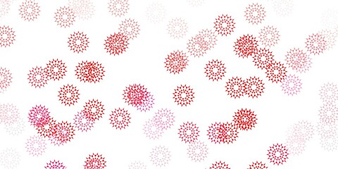 Light red vector natural layout with flowers.