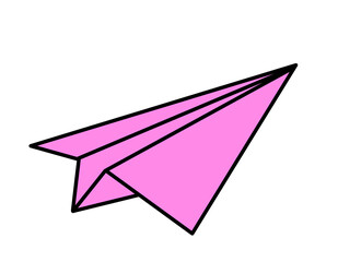 紙ひこうき(ピンク線)