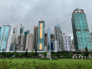 Fototapeta na wymiar Gratte-ciels du centre ville de Hong Kong
