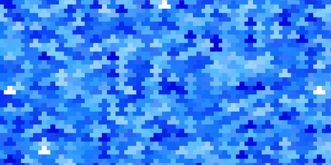 Light BLUE vector pattern in square style. Modern design with rectangles in abstract style. Best design for your ad, poster, banner.