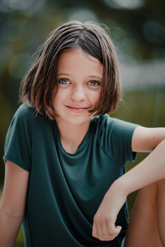 10 Years Old Girl Portrait Outdoors