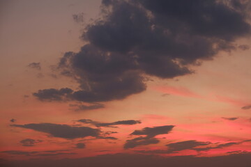 red sky at sunset
