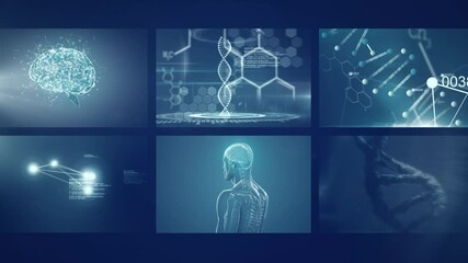 Digitally generated video of medical data processing - Powered by Adobe