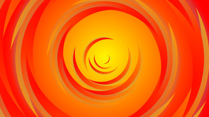 Orange yellow circles abstract background.3D illustration with paper cut style.