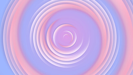 Pink purple circles abstract background.3D illustration with paper cut style.