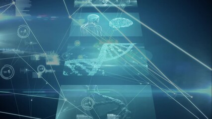 Network of connections against medical data processing - Powered by Adobe