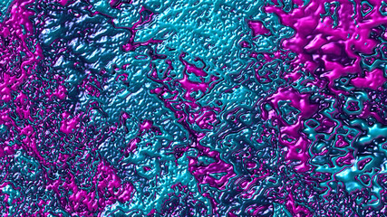 Blue purple liquid metal abstract background. Modern multicolor for creative graphic design.