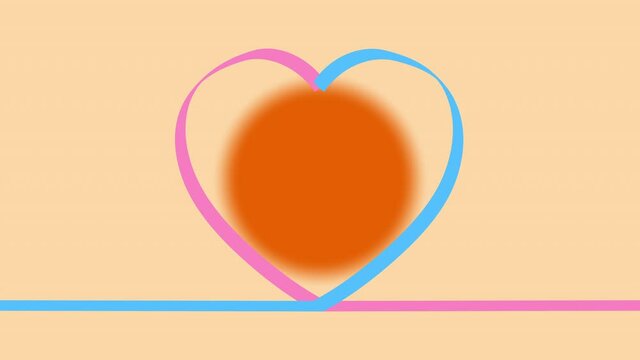 線で描くハート