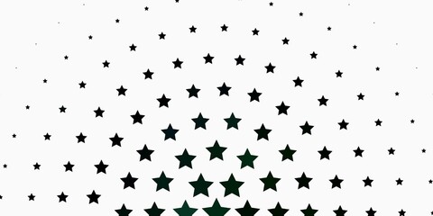 Light Green vector texture with beautiful stars. Shining colorful illustration with small and big stars. Design for your business promotion.