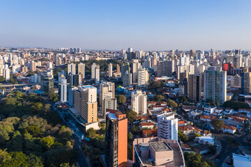 Campinas city, buildings seen from above in Campinas, Sao paulo, Brazil