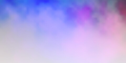 Dark Blue, Red vector backdrop with cumulus. Abstract illustration with colorful gradient clouds. Template for landing pages.