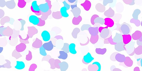 Light pink, blue vector texture with memphis shapes.