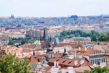 Fototapeta na wymiar panorama of prague from castle hill