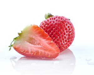 Fresh Strawberries on white background