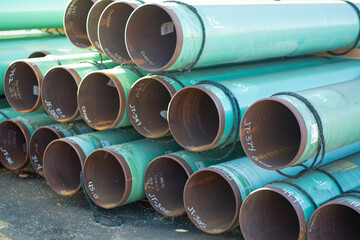 Stacked gas pipeline material