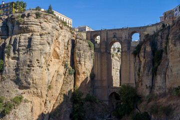 Fototapeta premium New bridge in Ronda, one of the famous white villages in Andalucia, Spain