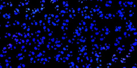 Dark blue vector background with random forms.