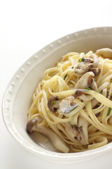 Oil sardines and linguine for Italian pasta lunch 