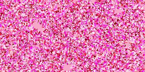 Light pink vector texture with bright snowflakes.