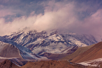 Beautiful purple mountain landscape texture