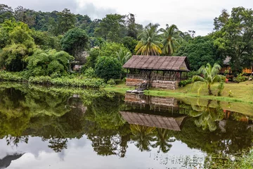 Foto auf Glas Sarawak Cultural Village, open air museum © johnhofboer50