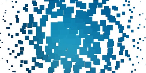 Light BLUE vector pattern in square style. Modern design with rectangles in abstract style. Template for cellphones.