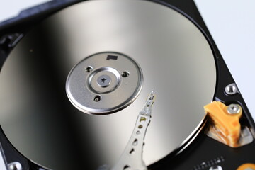 Hard drive disk close up