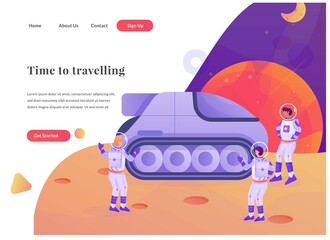 business web landing page astronaut