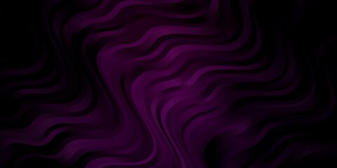 Dark Pink vector background with curves. Colorful illustration in circular style with lines. Pattern for commercials, ads.