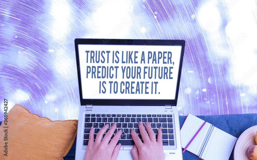 Poster handwriting text writing the best way to predict your future is to create it.. conceptual photo hard