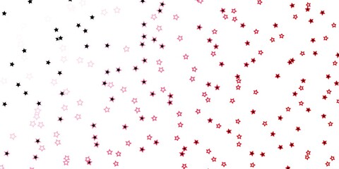 Dark Red vector pattern with abstract stars. Blur decorative design in simple style with stars. Pattern for new year ad, booklets.