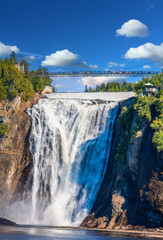 The Majestic and Powerful Montmorency Falls near Quebec City, Quebec, Canada