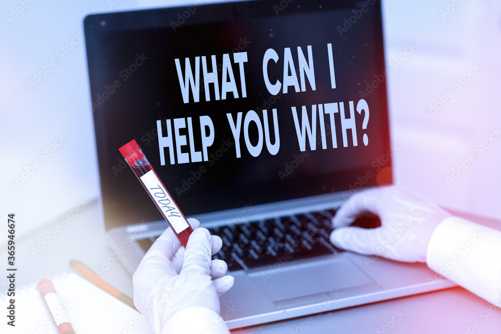 Poster handwriting text what can i help you with question. conceptual photo to make it possible for someone