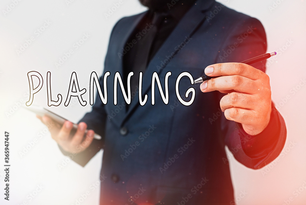 Poster handwriting text writing planning. conceptual photo achieving desired results is the first and forem