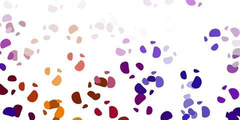 Light pink, yellow vector texture with memphis shapes.