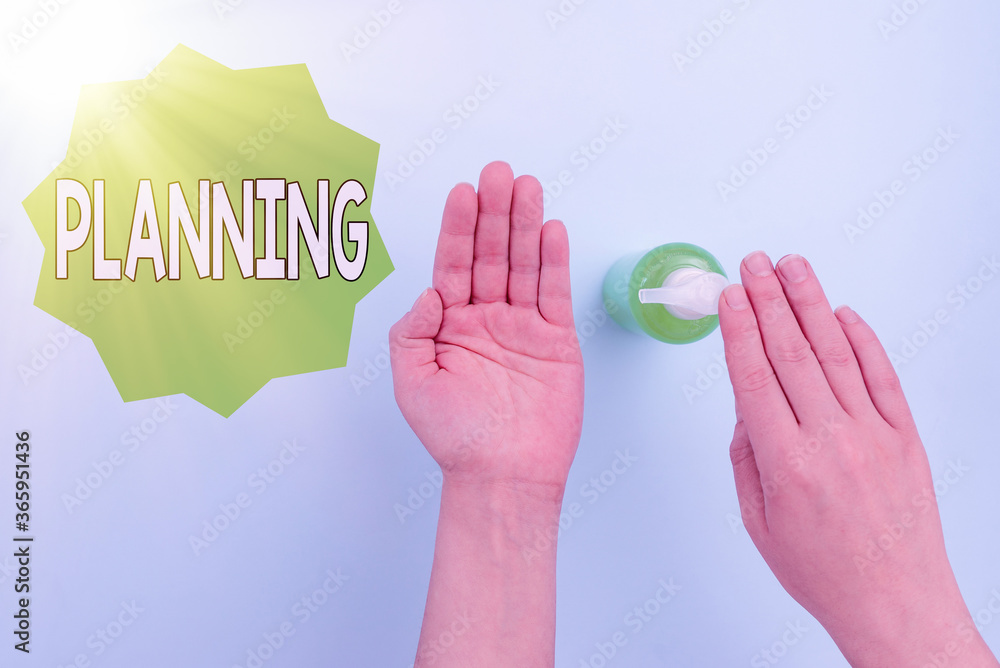 Poster word writing text planning. business photo showcasing achieving desired results is the first and for