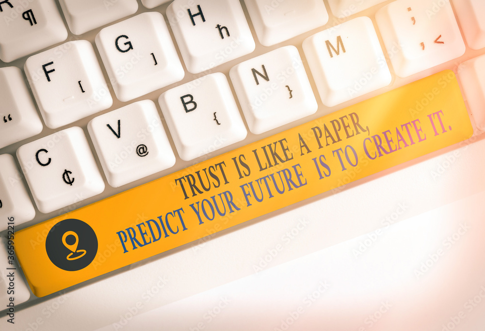Poster conceptual hand writing showing the best way to predict your future is to create it.. concept meanin