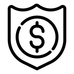 Money Protect Flat Icon Isolated On White Background