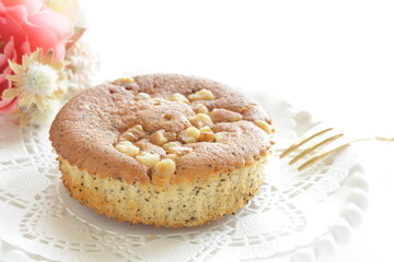 homemade peanut and earl grey tea leaves cake