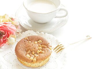 homemade peanut and earl grey tea leaves cake